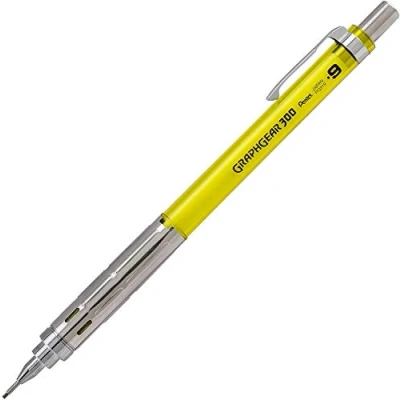 Image de Pentel GraphGear 300 Porte mine 0,9 mm Corps jaune