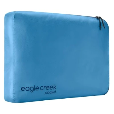 Image de Eagle Creek Pack It Isolate Grands cubes d&#039;emballage pour voyage fabriqués en nylon durable résistant à l&#039;eau, fermeture éclair auto réparante et poignée prise rapide Bleu aube