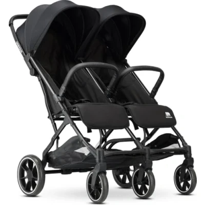 Image de Deryan Rolo X2 XL Poussette 2 en 1 pliable De la naissance à 4 ans Charge maximale : 22 kg Compact et Noir