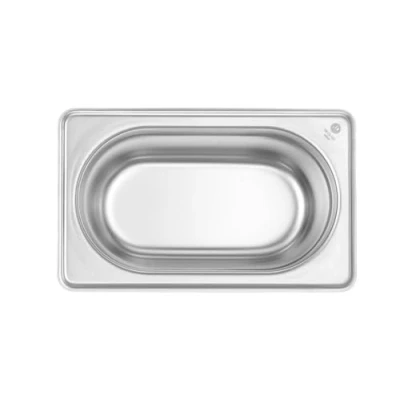 Image de HENDI Bac Gastronorme, GN 1/9, résistance thermique 40 C à 300 C, utilisable dans des fours convection, réfrigérateurs, bain maries, chafing dishes, 1L, 176x108x(H)100mm, inox