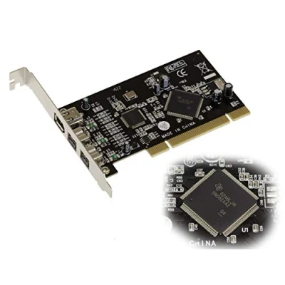 Image de KALEA INFORMATIQUE Carte contrôleur PCI Firewire 800 et 400 IEEE1394A IEEE1394B sur Port 2+1 Sorties avec Chipset TI SN082AA2