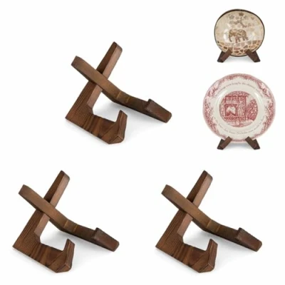 Image de ANBOXIT Supports pour Bols de Présentation, Lot 3 3,5 Pouces, en Bois, Grands Profonds, 12,2 x 10 9 cm (Pour &lt; 6,3 Profondeur)