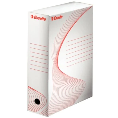 Image de Esselte Boîte à Archive Standard, 100 mm, A4, Transfert, Carton Ondulé Sans Acide, Lot de 10, Capacité 800 Feuilles, Blanc, 20172