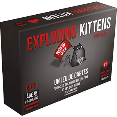 Image de Asmodee Exploding Kittens : NSFW Jeu d&#039;Ambiance Pour Adultes à Partir de 18 ans Société avec Cartes 2 5 Joueurs 15 Min Version Française