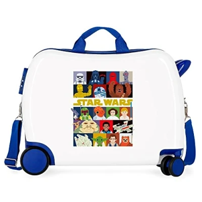 Image de Star wars L&#039;Enfant Personnages Valise Enfant Blanche 50x38x20 cms ABS Rigide Serrure latérale à combinaison 34L 1.8 kgs 4 roues doubles bagage main