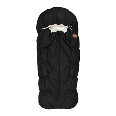 Image de BÉABA, Chancelière Poussette Bébé, 100% Imperméable, Coupe Vent, Double Polaire Ultra Chaude, TOG 6, Passage Harnais 3 et 5 Points, Capuche Couvrante, Fermeture Zip, 6 24 Mois, Noir