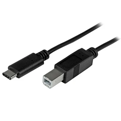 Image de StarTech.com Câble USB 2.0 C vers B de 1 m Cordon Mâle / Noir (USB2CB1M)