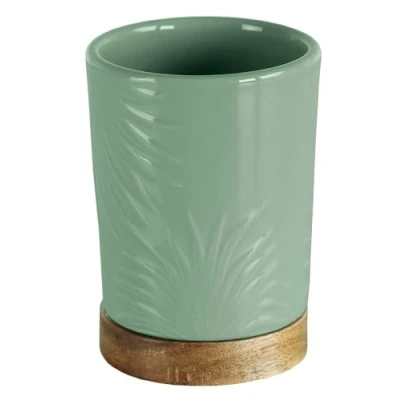Image de Kleine Wolke Palmier Porte Brosse à Dents Maledivia Couleur grès Acacia 7,8 x 11 cm