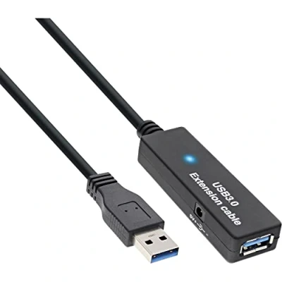 Image de InLine® USB 3.0 Aktiv Verlängerung, Stecker A an Buchse A, schwarz, 15m