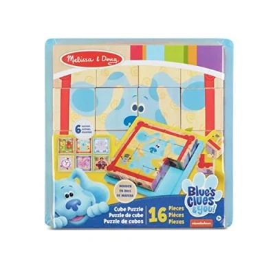 Image de Melissa &amp; Doug Blue&#039;s Clues You Puzzle Casse tête cube en bois, 6 Puzzles, Cadeau pour enfants de 2 3 4 ans,Jouet classique, Jouets d&#039;éveil et 1er âge, éducatifs développement