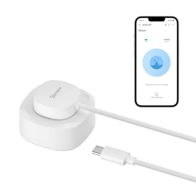 Image de SONOFF SNZB 05P Detecteur De Fuite d&#039;eau ZigBee avec Câble Détection, Alarmes Intelligent sans Fil pour Cuisine, Salle Bain, sous Sol, Étanchéité IP67, Bridge Requis, Piles Inclusesa