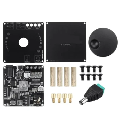Image de Fasizi 50 W x 2 mini amplificateur numérique Bluetooth 5.0 sans fil avec prise auxiliaire USB 3,5 mm