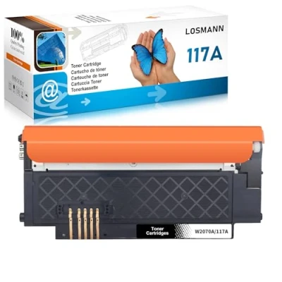 Image de LOSMANN 117A Cartouche de Toner Compatible pour HP W2070A avec Puce Color Laser 150 a nw Series MFP 170 178 nwg 179 FNG fnw (Noir)