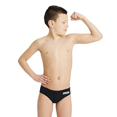 Image de arena Solid Team Junior Maillot de Bain pour Bébé, à Séchage Rapide, MaxLife Tissu Eco avec Une Résistance Maximale au Chlore et Protection UV UPF 50+