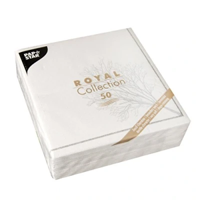 Image de Papstar 50 Serviettes Royal Collection Pliage 1/4 40 cm x Grief, 86548