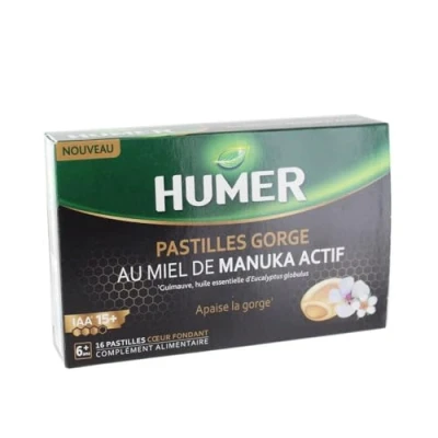 Image de Humer Pastilles gorge au miel de Manuka actif