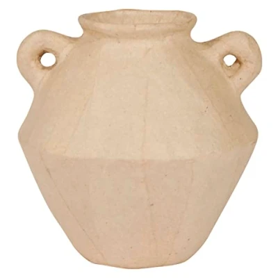 Image de Décopatch HD084C Un support en papier mâché brun 13x3x13 cm Waterproof Vase jarre