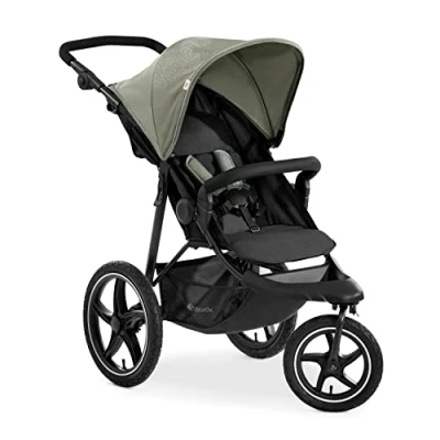 Image de hauck Poussette 3 Roues Runner 2, Grandes Pneumatiques, Jusqu&#039;à 22 kg, Pliable, Pare Soleil UV 50+, Inclinable, Guidon Réglable, Panier XL Mickey Mouse Olive