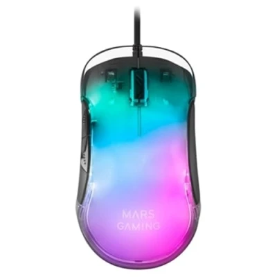Image de Mars Gaming MMGLOW, Souris RGB Chroma Glow, Finition Miroir, Ultra Légère, 12800 DPI, Noir