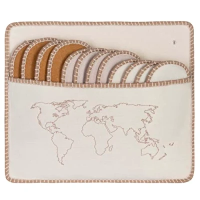 Image de ONVAYA® Pantoufles en ABS, Motif carte du monde, 36/45 EU