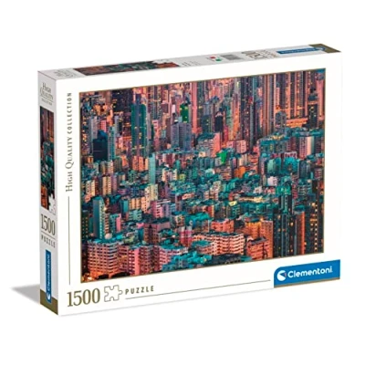 Image de Clementoni La Ruche Hong Kong Puzzle de 1500 Pièces Jeu Patience et Réflexion Format Paysage Image Net 59,2 x 84,3 Cm À Partir 14 Ans