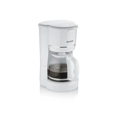 Image de SEVERIN Cafetière Filtre, 900W, 1,4L, Jusqu&#039;à 10 tasses, Système anti goutte, Filtre permanent amovible, Plaque chauffante, Blanc, KA4323