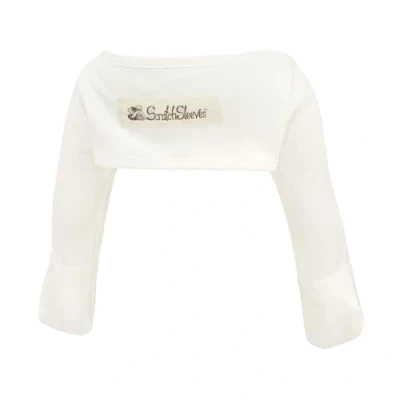 Image de ScratchSleeves Moufles anti grattage pour bébés sensibles Ecru 6 9 mois