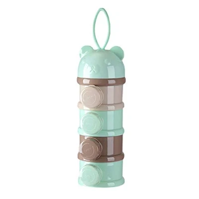 Image de Aisi Baby Distributeur de lait en poudre 4 compartiments avec couvercle pour portions