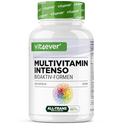 Image de Multivitamines A Z 365 gélules hautement dosées avec 26 formes bioactives &amp; matières premières de marque Vitamines + Minéraux Complexe All In One Vegan