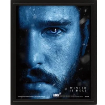Image de Pyramid International Cadre lenticulaire 3d Vrai effet de mouvement et profondeur Game of thrones Jon Snow Idée cadeau anniversaire 25.5x20.5 Licence officielle