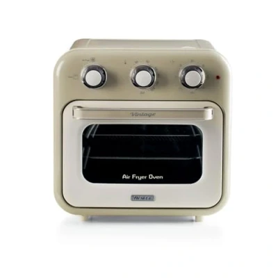 Image de Ariete 4632 Friteuse et four à air vintage, Retrò, 1400 W, 2 en 1, capacité 16 L, accessoires inclus, minuterie 60 minutes, double verre, beige