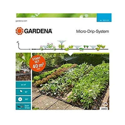 Image de Gardena Kit d&#039;arrosage goutte à pour massifs et potagers : système Micro Drip un arrosage individuel flexible (13015 20)