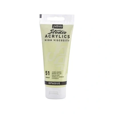 Image de Pébéo 837051 Studio Acrylique Tube Jaune Lumière 100 ml