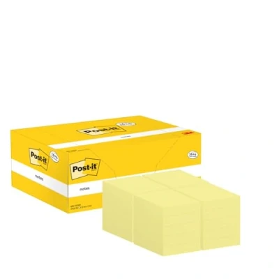 Image de Post it Pack promo de Notes jaunes 38 x 51 mm 20 blocs dont 4 gratuits