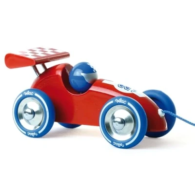 Image de Vilac Voiture de Course à Trainer Rouge Bleu, 2309R, Turquoise
