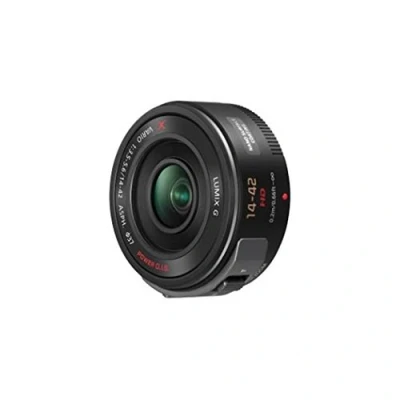 Image de Panasonic Lumix 14 42mm F3.5 5.6 Objectif Zoom Standard H PS14042E K (Grand angle 14mm, Motorisé, Stabilisé, Pancake, equiv. 35mm : 28 84mm) Noir Compatible monture Micro 4/3 &amp; Olympus