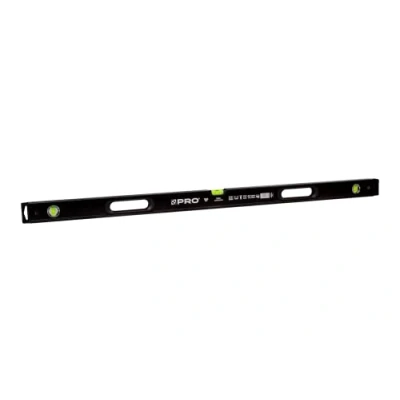 Image de PRO900 Heavy Duty Niveau À Bulle 120cm fraisé des deux côtés avec Profil Ergonomique ERS+ (Easy Reading System) a précis embouts Antichocs Couleur Noir
