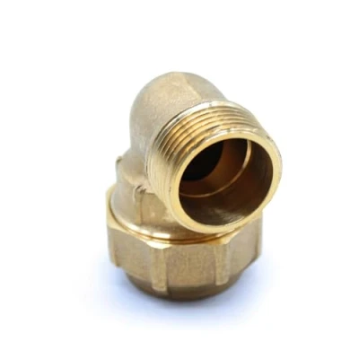 Image de DOJA Barcelona Coude mâle 90 en polyéthylène pour tube 25mm x 3/4 pouce Raccord fileté laiton eau potable.
