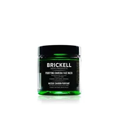 Image de Brickell Men&#039;s Products Masque Purifiant au Charbon, Naturel &amp; Bio, Charbon Actif avec Argile Kaolin Détoxifiant, 118ml