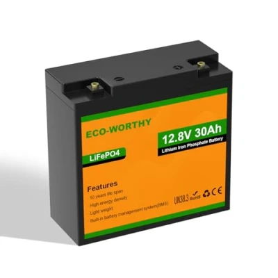 Image de ECO WORTHY Batterie Lithium 12V 30 AH avec Protection BMS 25A et Max. 15 000 Cycles, lifepo4 pour Camping Car, RV, Panneau Solaire,système Solaire Complet ect.