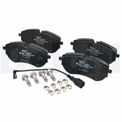 Image de DELPHI LP3910 Jeu de plaquettes frein contact signal d&#039;usure inclus avec tôle anti bruit sans accessoires VOLKSWAGEN: Multivan T7