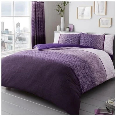 Image de GC GAVENO CAVAILIA Urban Ombre Parure de lit réversible en Polyester et Coton, Polycoton, Violet, King