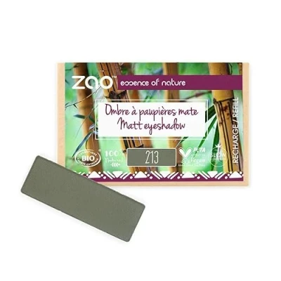 Image de ZAO essence of nature Recharge Ombre à paupières rectangle Mate 213 Vert militaire 1,3 gr
