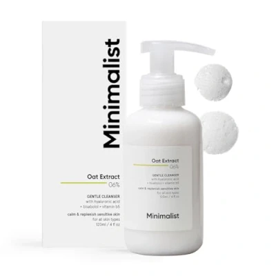 Image de Verem Minimalist Gentle Cleanser 6 % Extrait d&#039;avoine pour peaux sensibles Hydratant Sans sulfate Non desséchant irritant Nettoyant doux le visage à l&#039;acide hyaluronique (120 ml)