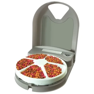 Image de PetSafe Distributeur de Croquettes Automatique Eatwell pour Chien/Chat , Jusqu&#039;à 5 Repas Programmable Plateau lavable