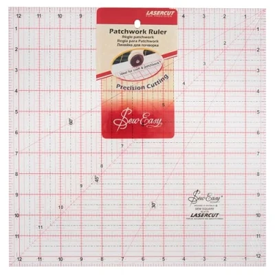 Image de Sew Easy Règle à couture et patchwork Différentes formes tailles, Square Quilting Ruler 12.5 x12.5 inch