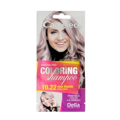 Image de Cameleo Shampooing teinté Blond rose Rafraîchissement rapide et facile des couleurs « couleur en » Sans ammoniaque ni oxydants Shampoing sachet 40 ml
