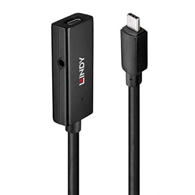 Image de Lindy 43356 hub &amp; concentrateur USB 3.2 Gen 1 (3.1 1) Type C 5000 Mbit/s Noir Neuf