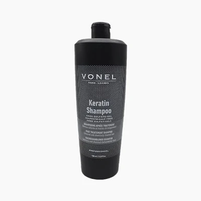 Image de VONEL SHAMPOOING A LA KERATINE APRES TRAITEMENT POUR CHEVEUX COLORES ET TRAITES CHIMIQUEMENT, SANS SLS, fabrication 100% Italienne, 1000ML