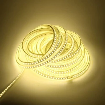 Image de pcning Bande Lumineuse LED Exterieur 5m Blanc Etanche 220V, SMD 5730 120led/m 5 m Waterproof Bandeau avec Prise sans transformateur 4000K (Blanc, 5)